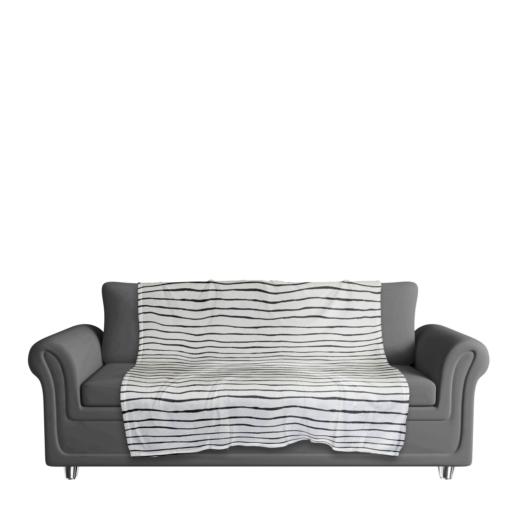 Painted Stripes 50" x 60" Coral Fleece Blanket